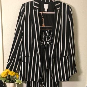 H&M Striped Suit
